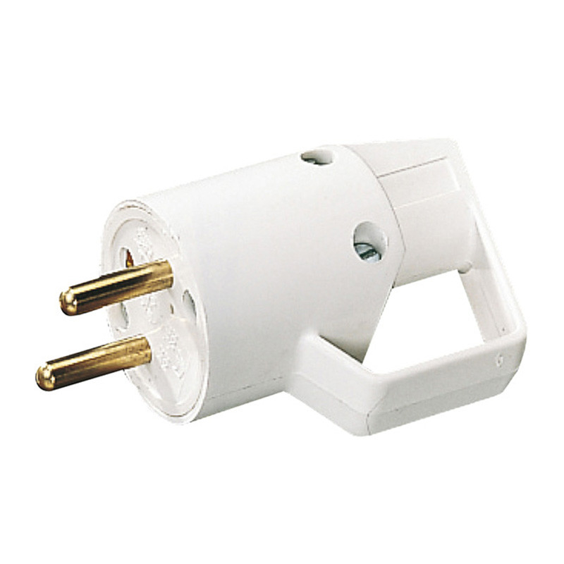 Fiche Mâle 16A Avec Anneaux – Connecteur électrique Blanc – Bricolage
