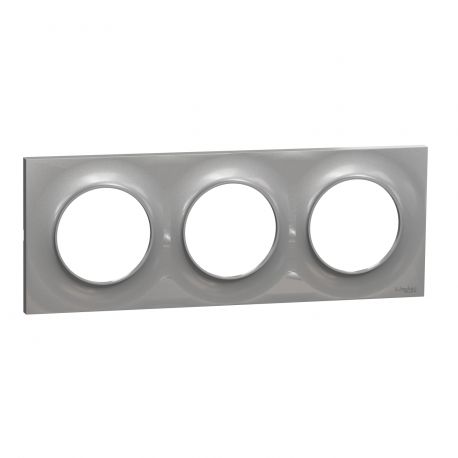 Plaque Odace Styl - Aluminium - Triple horizontale / verticale 71mm