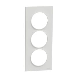 Plaque Odace Styl - Blanc brillant - Triple verticale 57mm