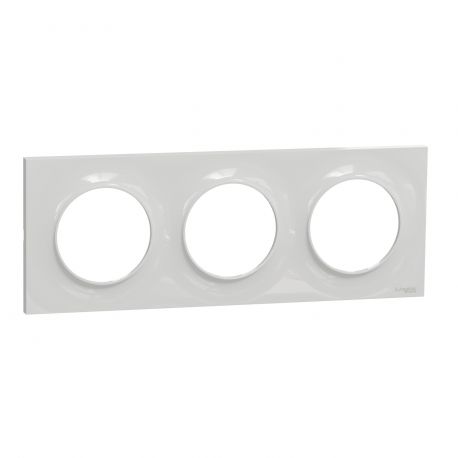 Plaque Odace Styl - Gris pierre - Triple horizontale / verticale 71mm