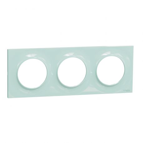 Plaque Odace Styl - Bleu cyan - Triple horizontale verticale