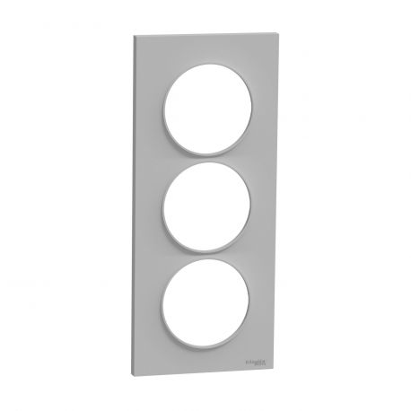Plaque Odace Styl - Aluminium - Triple verticale 57mm