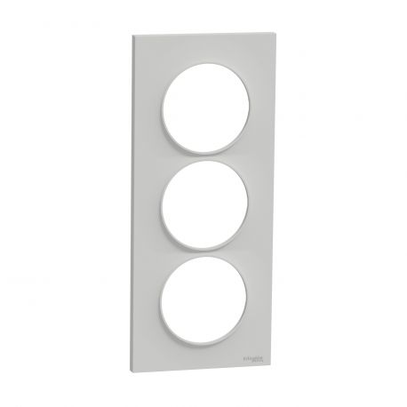 Plaque Odace Styl - Gris Pierre - Triple verticale 57mm