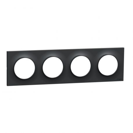 Plaque Odace Styl - Anthracite - Quadruple