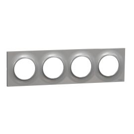 Plaque Odace Styl - Aluminium - Quadruple horizontale / verticale 71mm