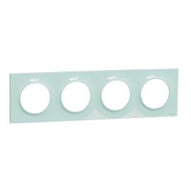Plaque Odace Styl - Bleu cyan - Quadruple horizontale verticale