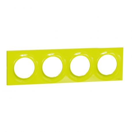 Plaque Odace Styl - Vert chartreuse - Quadruple horizontale verticale