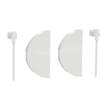 Demi-enjoliveur pour commande lumineuse basse consommation - Blanc (livré avec LED)