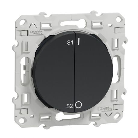 Odace + PlusLink Commande de groupe pour Scénarios d'éclairage et volets-roulants - anthracite