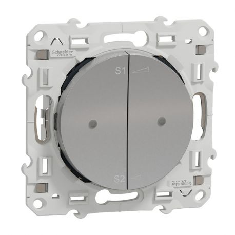 Odace + PlusLink commande locale éclairage variateur - aluminium