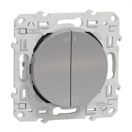 Odace + PlusLink Commande de groupe pour Scénarios d'éclairage et volets-roulants - aluminium
