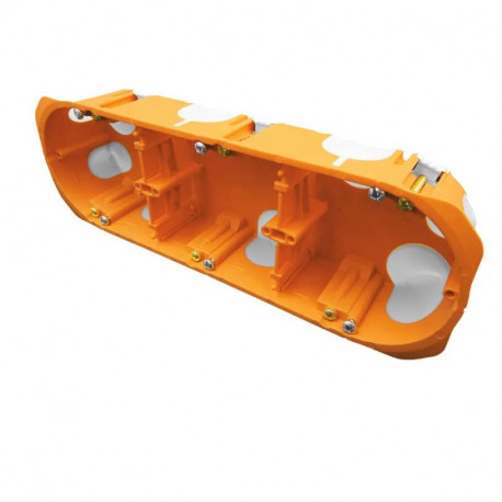 Boite d'encastrement multimatériaux BBC CAPRITHERM+ Capri - 3 Postes - Ø67mm - 40mm - Orange