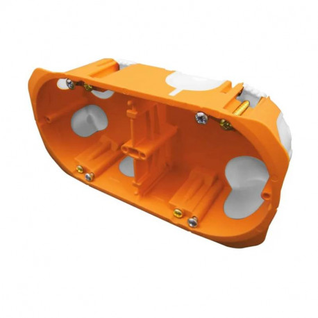 Boite d'encastrement multimatériaux BBC CAPRITHERM+ Capri - 2 Postes - Ø67mm - 40mm - Orange