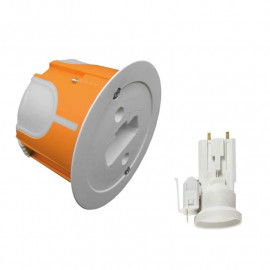 Applique murale multimatériaux BBC CAPRITHERM+ Capri - Ø67mm - 50mm - Orange - Avec douille E27