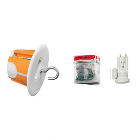 Point de centre multimatériaux BBC CAPRITHERM+ Capri - Ø67mm - 50mm - Orange - Avec douille, fiche et fixoplaf