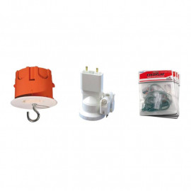 Point de centre DCL CAPRICLIPS Capri - Avec douille E27 et fixoplaf - Ø67mm - 55mm - Orange