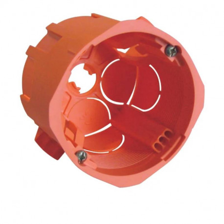 Boite d'encastrement cloisons sèches CAPRICLIPS Capri - 1 Poste - Ø67mm - 55mm - Orange