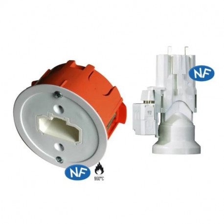 Point de centre DCL recouvrant CAPRICLIPS Capri - Avec douille E27 - Ø67mm - 55mm - Orange