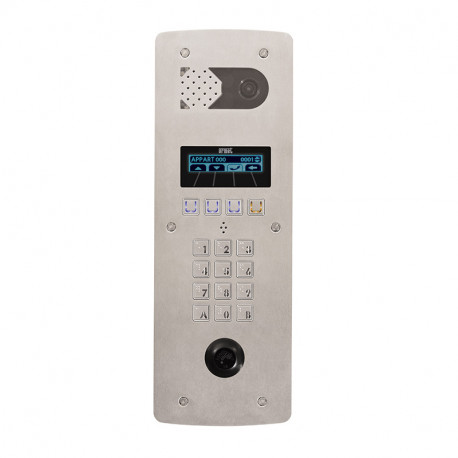 Plaque inox d'appel vidéo interphone Urmet - 2 lignes - 430x150 mm