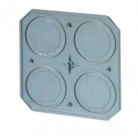 Couvercle de pose pour boîte CONNEX 150NP CAPRI - Carré - 150x150mm - Plastique - Gris