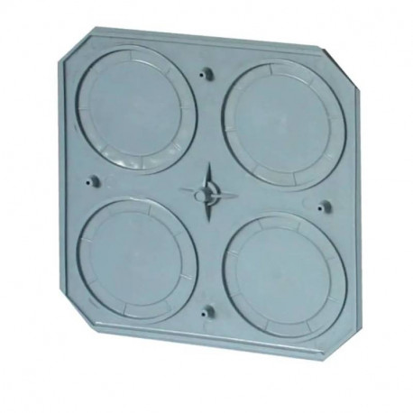 Couvercle de pose pour boîte CONNEX 150NP CAPRI - Carré - 150x150mm - Plastique - Gris