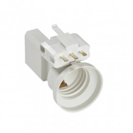 Douille + fiche DCL CAPRI - Ø 67mm - Plastique - Blanc