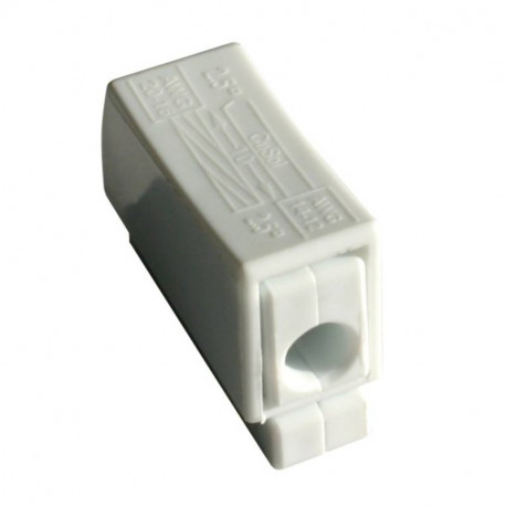 Borne pour convecteur S/R 1 fil Capri - Pour fil souple 0.5 ou rigide 0,75 à 2,5mm2 - 24A - 450V