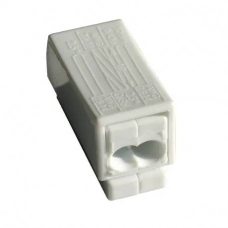 Borne pour convecteur S/R 2 fils Capri - Pour fils souple 0.5 ou rigide 0,75 à 2,5mm2 - 24A - 450V