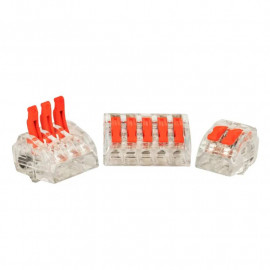 Valisette de 400 bornes de connexion à levier Capri - 2,3 et 5 entrées - Pour fils souples et rigides 0,2 a 4mm2 - 24A - 450V