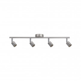 Spot orientable 4 flammes Carolina Paulmann - 4x10W max - GU10 - Nickel mat - Sans ampoule