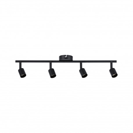 Spot orientable 4 flammes Carolina Paulmann - 4x10W max - GU10 - Noir mat - Sans ampoule