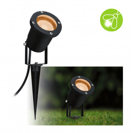 Spot LED extérieur Paulmann - Rond - 4.3W - 2200 K - IP65 - Noir - Non dimmable