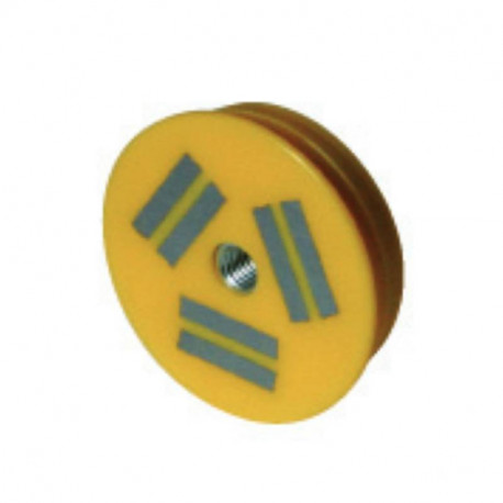 Aimant résine 800N Capri - Ø64mm - Jaune