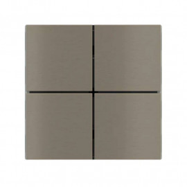 Touches série FF Ekinex - 4 canaux - 4 touches 40x40mm - Nickel brossé
