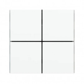 Touches série FF Ekinex - 4 canaux - 4 touches 40x40mm - Blanc