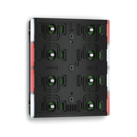 Mécanisme bouton poussoir KNX Ekinex® série FF - 4 canaux - LEDs rouge/blanc