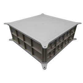 Boite pavillonnaire BBC Pavitherm Capri - 2 faces operculées/ 2 faces lisses - Pour combles - 3200cm³ - Gris