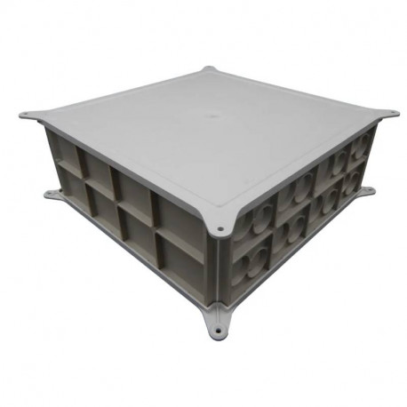 Boite pavillonnaire BBC Pavitherm Capri - 2 faces operculées/ 2 faces lisses - Pour combles - 3200cm³ - Gris