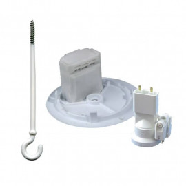 Kit complet point de centre Capri - Avec couvercle DCL Ø120mm + fiche douille + piton L.85mm