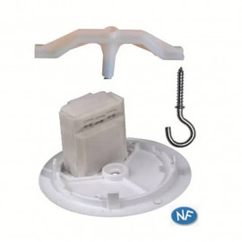 Kit DCL pour manchon prédalle Capri - Entraxe 74 et 100mm - Avec piton - Plastique - Blanc