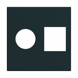 Enjoliveur prise TV+RJ Gallery Hager - 2 modules - Night