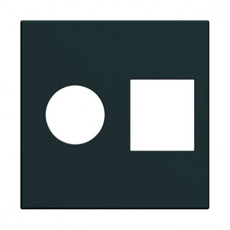 Enjoliveur prise TV+RJ Gallery Hager - 2 modules - Night