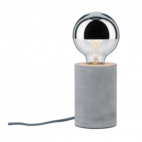 KDO Lampe à poser NEORDIC MIK - 20W - E27 - 230V - Gris - béton - Dimmable - Sans ampoule - Fait main