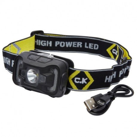 KDO Lampe frontale LED rechargeable CK Outillage - 270Lm - Autonomie 9h - IPX4 - Orientable