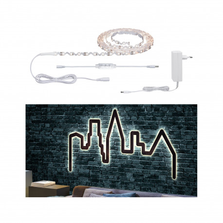 Kit Function FlexLED 3D 5 m Blanc chaud 10,5W 230V/12V 12VA Blanc