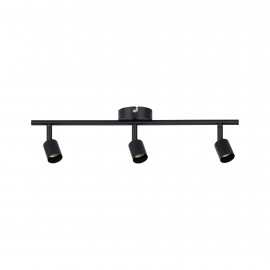 Spot orientable 3 flammes Carolina Paulmann - 3x10W max - GU10 - Noir mat - Sans ampoule