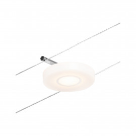 Spot individuel DiscLED pour câbles tendus CorDuo Paulmann - 4.5W max - 12V - 3000K - Chrome - Non dimmable