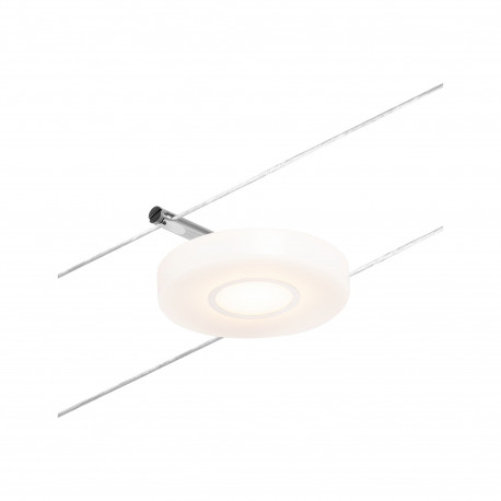 Spot individuel DiscLED pour câbles tendus CorDuo Paulmann - 4.5W max - 12V - 3000K - Chrome - Non dimmable