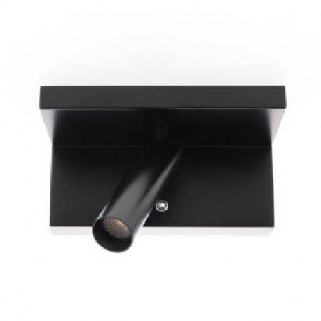 Applique murale MILO 2 Indigo - 5W - 3000K - 2USB - Noir mat - Non dimmable