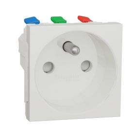 Prise de courant 2P+T Unica - 90° - 16A - Blanc